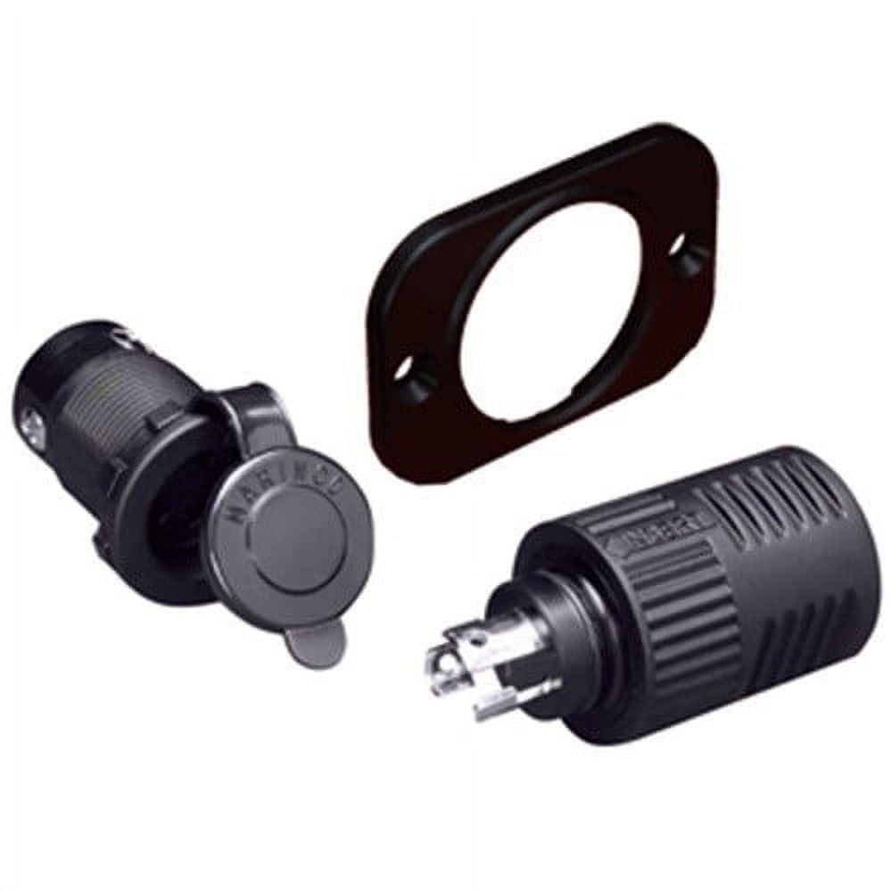Marinco Plug Male 3-Prong 12V/110Ac Locking Marinco 12VCP 3-Wire ConnectPro Plug + Receptacle