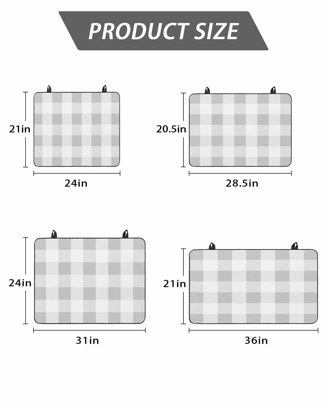 Stove Top Covers for Electric Stove, Grey Plaid Glass Stovetop Cover Protector, Spring Summer Farmhouse Buffalo Checkered Induction Cooktop Protector Oven Mat for Kitchen Countertop 24"x21"