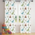 thumbnail image 5 of Blackout Kids Curtains,White Dinosaurs Volcanoes Cacti Pattern Childrens Insulated Curtains Set Of 2,Bedroom Essentials,Toddler Room Decor 42"x84", 5 of 5