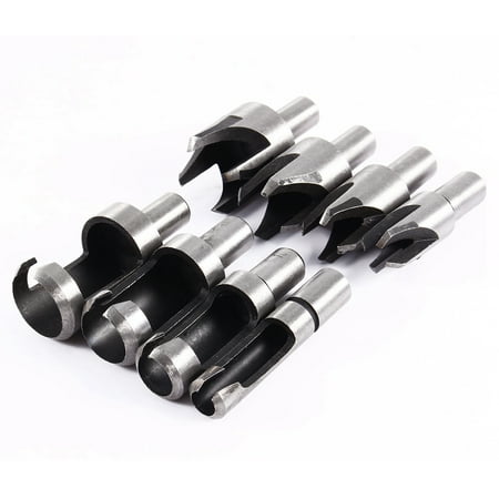 

8 Pcs Chamfer Wood Plug Cutter Straight & Tapered Taper Claw Type Drill Bits