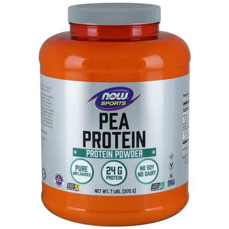- NOW Sports, Pea Protein Powder, Unflavored, 7-Pound