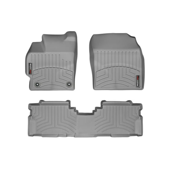 WeatherTech Custom Fit FloorLiners compatible with 2012-2017 Toyota Prius V - 1st & 2nd Row, Grey