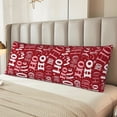 thumbnail image 6 of Gaeub Ho Pattern Funny Christmas Printed Long Body Pillowcase Envelope Closure 1 Pack Wrinkle for Night Sweats - 20x54 in, 6 of 8