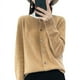 thumbnail image 5 of Suéter de lana de otoño e invierno, cárdigan de cuello redondo, suéter casual de color sólido para mujer, ropa de mujer a juego, 5 of 5
