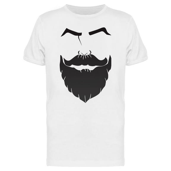 Beard And Mustache Icon T-Shirt Men -Image by Shutterstock, Male Medium