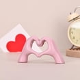 thumbnail image 3 of CATPAN Pink Room Decor Accessories, Heart Shaped Hand Statues and Sculptures, Pink Shelf Decorative Figurines for Home Living Room Office Entrance Table top Boho Wedding Decor., 3 of 14
