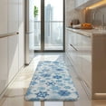 thumbnail image 4 of Blue Christmas Snowflake Pattern Kitchen Rug Mat,Kitchen Runner Rugs Non Skid Washable,Decorative Kitchen Floor Mats for Kitchen,Sink,Laundry,17"x47.2", 4 of 7