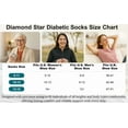 thumbnail image 3 of Diamond Star Premium Non-Binding Thermal Diabetic Socks for Men & Women– Loose Fit Cotton Crew for Warmth & Circulation (Black-6 Pairs, Socks Size 9-11, Fit Women's Shoe Size 5-10), 3 of 11