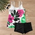 thumbnail image 5 of Taqqpue Tankini Swimsuits for Women Two Piece Tummy Control Swimsuits Flowy Blouson Floral Swim Tank Top with Boyshorts S-2XL, 5 of 6