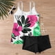 thumbnail image 5 of Trajes de baño de dos piezas para mujer, pantalones cortos de tirantes con estampado conservador, conjunto de trajes de baño, traje de baño de licra para mujer, 5 of 6