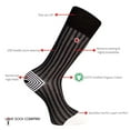 thumbnail image 3 of Love Sock Company Premium Colorful Funky Patterned Men's Dress Socks Luxury Black, 3 of 9