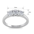 thumbnail image 5 of SuperJeweler 1 Carat Three Diamond Ring In Solid White Gold For Women, 5 of 6