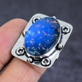 thumbnail image 2 of Natural Blue Triplet Opal Gemstone 925 Sterling Silver Jewelry Ring Size 8, 2 of 2