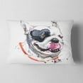 thumbnail image 2 of Designart Kiss French Bulldog Illustration - Animal Throw Pillow - 12x20, 2 of 5