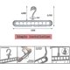 thumbnail image 3 of 12 Pack Magic Clothes Hangers, Premium Foldable Clothes Hangers, Versatile Space Saving Clothes Hang, 3 of 5