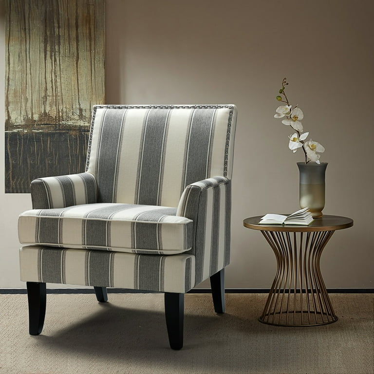 Grey armchair black legs sales