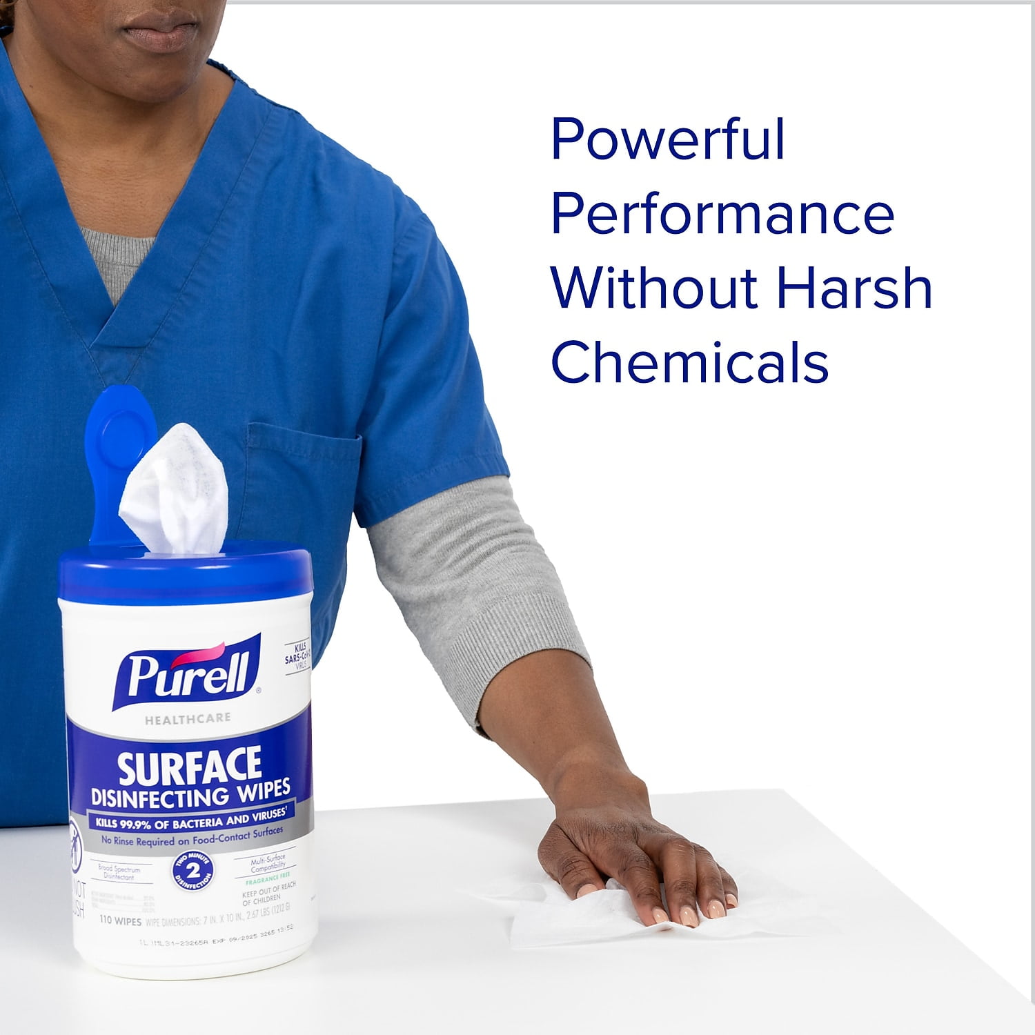PURELL Healthcare Disinfecting Wipes 110 Wipes/Container 6/Carton (9340-06)