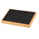 thumbnail image 4 of Organizador de joyas de madera de bambú con ranuras para exhibir y exhibir. Negro, 4 of 7