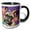 Black/White, variant on 3drose, Funny Cute French Bulldog Dog Colorful Abstract Art, 11oz Magic Transforming Mug