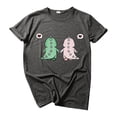 thumbnail image 1 of T-shirt pour Femmes T-shirt Mode T-shirt Décontracté Imprimé Dinosaure Ample à Manches Courtes, 1 of 8