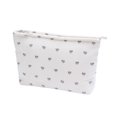 thumbnail image 1 of Bolsa de maquillaje de pana con estampado de corazón, bolsa de cosméticos portátil con cremallera, bolsa de maquillaje, organizador de artículos de tocador para mujeres y niñas., 1 of 8