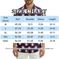 thumbnail image 3 of Youpwaven Men's USA 250th Anniversary Hawaiian Shirt, Patriotic American Flag & Palm Tree Graphic Short Sleeve Button Down, Summer Independence Day Tropical Top M-3XL, 3 of 6