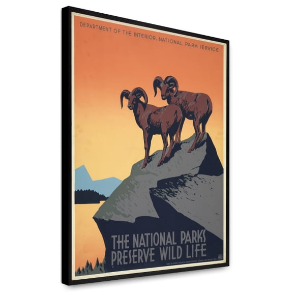 Canvas Print: The National Parks Preserve Wild Life, circa 1936