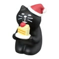 thumbnail image 2 of 3 Mini Estatuas De Animales En Miniatura Navideñas Para Sala De Estar, Escritorio, Dormitorio, Gato Negro, 2 of 10