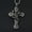 Style 3 - Dragon Skull Cross, variant on Mens Unisex Punk Gothic Rock Skull / Cross / Viking Valknut Pendant Necklace 24"-Style 12- Cross- Blue