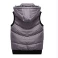 thumbnail image 3 of Herrnalise Men's Sport Multi-bag Casual Down Cotton Vest Jacket Loose Vest Climbing Tooling Outdoor Vest Gray, 3 of 8