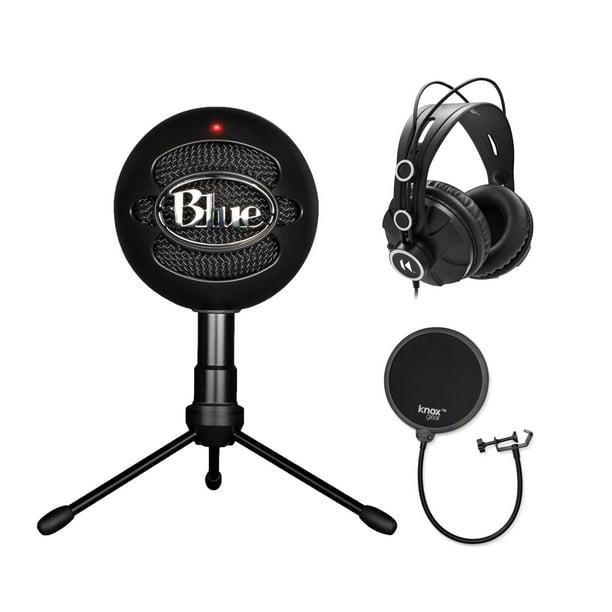 Human Fugtighed skøjte Blue Microphones Snowball iCE Microphone (Black) with Headphones and Pop  Filter - Walmart.com