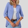 thumbnail image 2 of Women’s Cardigan for Women Casual Solid Color Three Quarter Sleeve Lightweight Short Coat Category Cardigan Title, 2 of 5