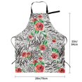 thumbnail image 2 of Kdxio Roses Mixed Zebra 1 Apron with Pockets Adjustable Kitchen Aprons for Men Women Waterproof Aprons for Cooking,Drawing,Crafting, Baking Household Cleaning, 2 of 8