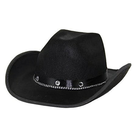 Dazzling Toys Kids Black Cowboy Hat One Size Fits Most