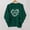 Green, variant on Girls St Patricks Day Sweatshirt, Shamrock Heart Irish Crewneck, Cotton Kids Youth Green Holiday Pullover, Sizes 100-170,Size 4-5T