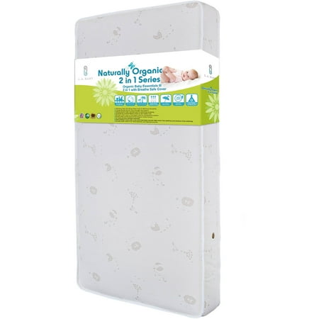 La Baby Natural Sleep I Crib Mattress With Madison Jacquard Cover