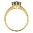 thumbnail image 4 of Solitaire Engagement Ring for Women - 2ct Simulated Blue Sapphire in 14K Yellow Gold Promise Ring, 4 of 6