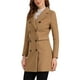 thumbnail image 4 of Abrigo de invierno para mujer INSPIRE CHIC, con solapa muesca, abrigo trench de doble botonadura, talla XS, color camello, 4 of 6