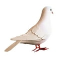 thumbnail image 2 of figatia Simulation Foam Pigeon Model Imitation Dust Miniature Statue Figure Residential Culture Realistic Pigeon Artificial Bird for Shelf White, 2 of 8