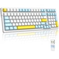 thumbnail image 1 of MAGIC-REFINER RK68 60% Teclado mecánico inalámbrico, Bluetooth 5.0/2.4GHz con receptor 2 en 1 de modo dual, teclado compacto para juegos intercambiable en caliente de 68 teclas, interruptor lineal roj, 1 of 4