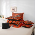 thumbnail image 6 of jejeloiu Football Sport City 7pcs Bedding Comforter Set,Orange Rugby Helmet Queen Bedding Sets For Boys Teens Reversible, 6 of 8
