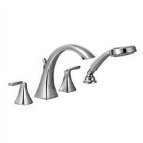 Moen Voss Chrome Two-Handle Roman Tub Faucet Includes Hand Shower