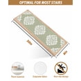 thumbnail image 4 of Baroque Sage Green Stair Treads for Wooden Steps Indoor Runner Rug Carpet, Vintage Damask Classic Floral 4 Pieces Peel and Stick Staircase Step Treads Covers Washable Throw Door Mats, 30"x8", 4 of 6