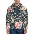 thumbnail image 2 of Zufioo Vintage Floral Design Fleece Comfortable Hoodie for Mens,Sweatshirt for Men,Pullover Hooded Sweatshirt for Men -Small, 2 of 5