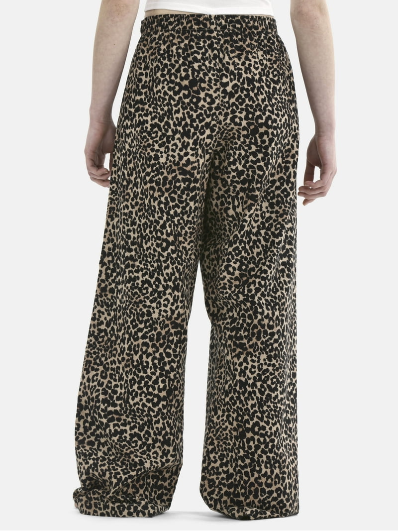 豹柄　NOREMID LEOPARD PANTS M No Boundaries Women's Sleepwear Boxer Pants, Lightweight