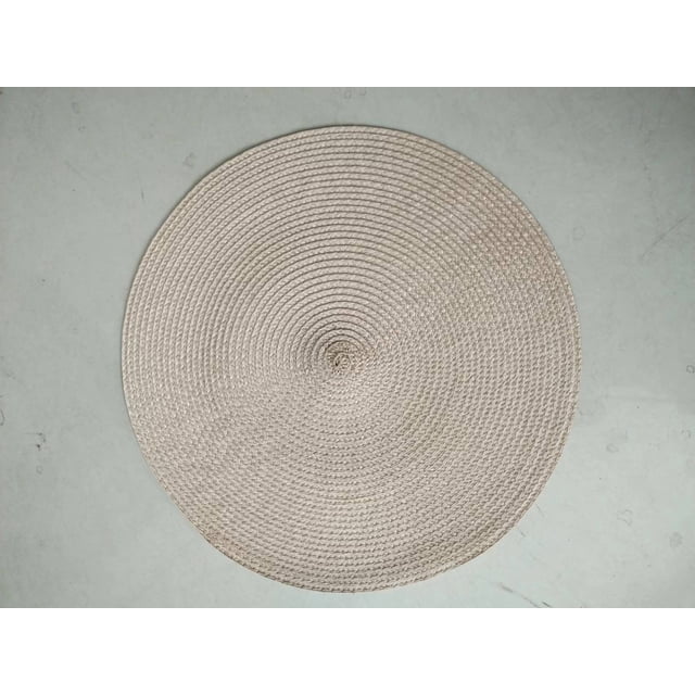 Posavasos redondo de polipropileno tejido para mesa de comedor, con aislamiento térmico, tejido simple, retro, ligero y lujoso