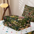 thumbnail image 5 of jejeloiu Ancient Floral Zipper Twin Comforter Sets with Fitted Sheet and 2 Pillowcases For Girls,Garden Print Zipper Bedding Set,Green Multicolor,Polkadot Reversible,4 Pieces, 5 of 7