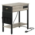 thumbnail image 5 of 23" End Table with Charging Station- Flip Top Narrow Side Tables With Storage Drawers/USB Ports/Outlets, Sofa Couch Bedside Table Night Stand Furniture for Living Room Bedroom Office, 5 of 9