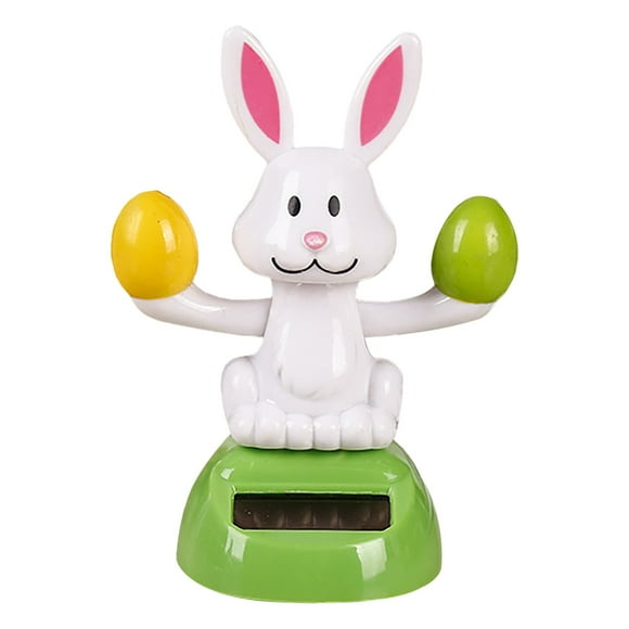 Dance Bunny Car Bobblehead Easter Bunny Dance Toy Statue Car Bobblehead Dancer Cute Bunny Swing Doll Car Accessories Fun Decoration