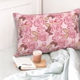 thumbnail image 4 of Cauagu Rose Flowers Print Pillow Covers with Envelope Closure,1PC Pillow Cases Decorative Pillow Case for Bed & Couch, Pillows Not Included-14"x20", 4 of 6
